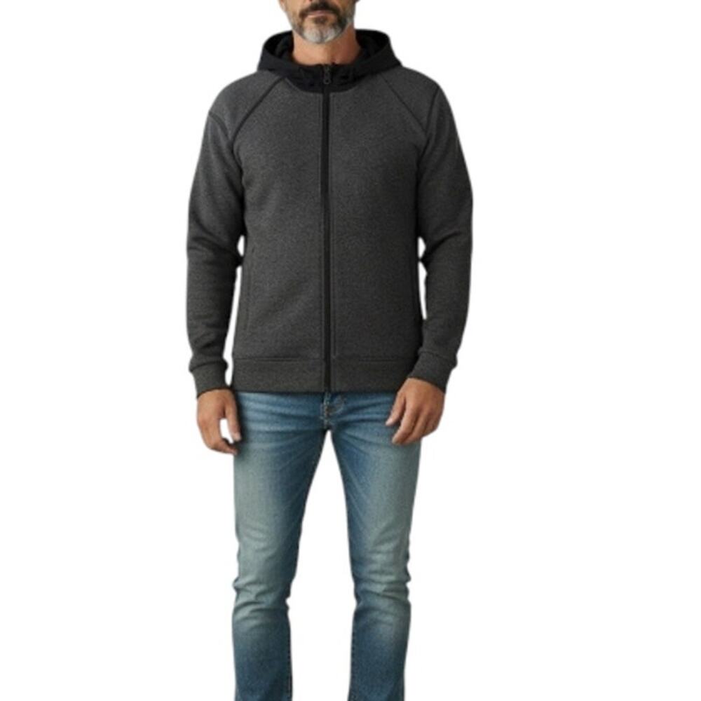 LULULEMON Tech Full Zip Hoodie Jacket Men L Gray Athletic Outdoor Sporty Travel